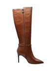 London Sleek Leather Dress Boots for Slim Calves