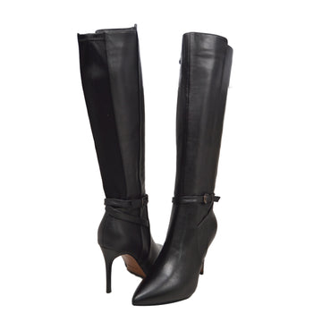 London Sleek Leather Dress Boots for Slim Calves