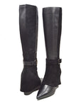 PARIS Leather Lamb Suede 3-in-1 Wedge Dress Boot: Effortlessly Stylish and Versatile