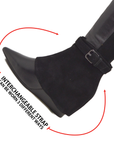 PARIS2- Faux Suede Wedge Boot: 3-in-1 Wedge Dress Boot: Stylish Versatility at Its Best