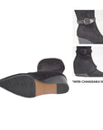 PARIS2- Faux Suede Wedge Boot: 3-in-1 Wedge Dress Boot: Stylish Versatility at Its Best