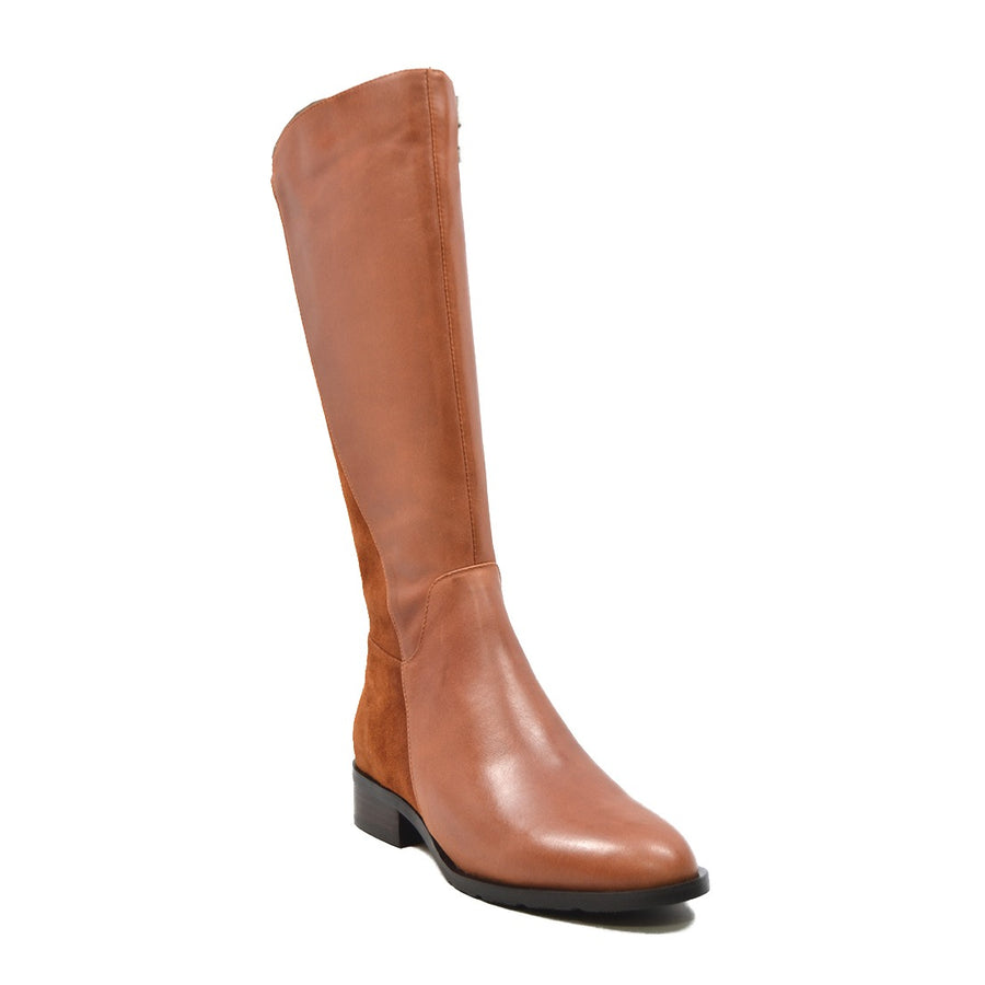 Trendy Boot: Stylish and Functional Leather Boot with Stretch Suede