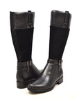 Gabi Leather & Suede Riding Boots with Fleece Lining - Versatile and Stylish for Day or Night Wear