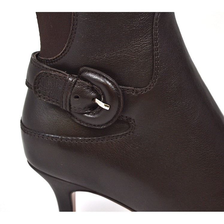 Solemani Rochelle Leather Heel Dress Boots - Stylish and Versatile