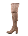 Sophia Suede Block Heel Over The Knee High Heel Boots - Stylish and Versatile